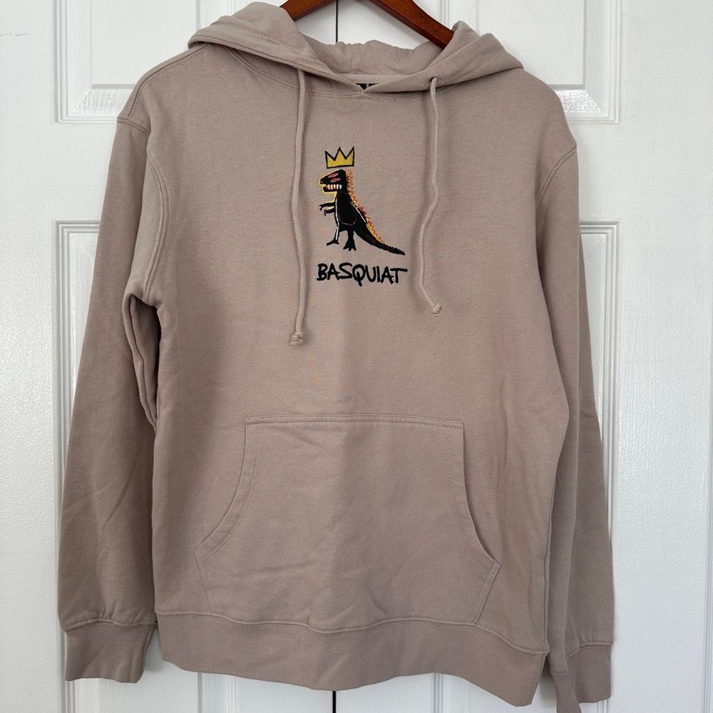 Basquiat Sweatshirt Tan Hoodie Unisex Size Small